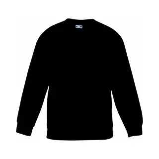 Fruit Of The Loom Sweater - Zwart - Voor Kinderen - Katoenmix 152/164