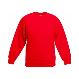 Fruit Of The Loom Sweater - Rood - Voor Kinderen - Katoenmix 170/176