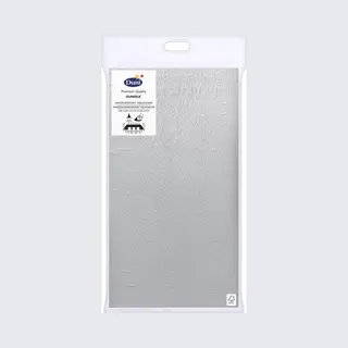 Duni Tafelkleed/tafellaken - Herbruikbaar - Zilver - 138 X 220 Cm - Dunisilk+ - Feestartikelen