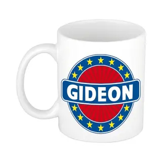 Bellatio Decorations - Gideon Voornaam - Koffiemok - Beker - Wit/blauw - 300 Ml - Cadeau - Heren - Collega - Vaderdag - Verjaardag