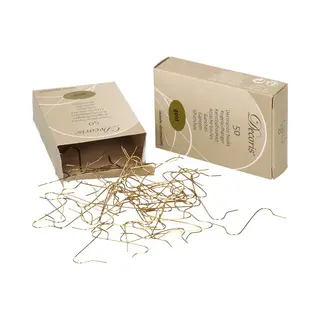 Decoris Deocris - 100x Gouden Kerstballen Ophang Haakjes - Kerstballenhaakjes