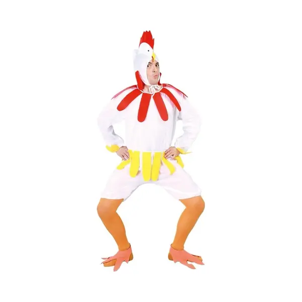 Witte Kip/haan Verkleedkleding Kostuum - Dierenpak - Carnavals Outfit - Kippenpak - Volwassenen 52/54 thumbnail
