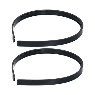 Haarband - 2x - Zwart - 1 Cm Breed - Kunststof - Meisjes/dames - Diadeem - Haaraccessoires