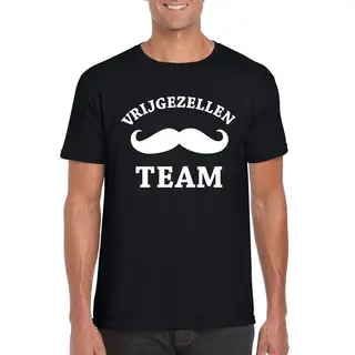 Bellatio Decorations Vrijgezellenfeest Team T-shirt - Zwart - Voor Heren - Vrijgezellen Party - Korte Mouwen S