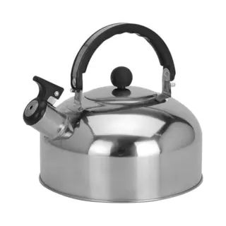 Gerimport Fluitketel - Rvs - 2 Liter - Zilverkleurig - Waterkoker Voor Camping/ Caravan/ Camper