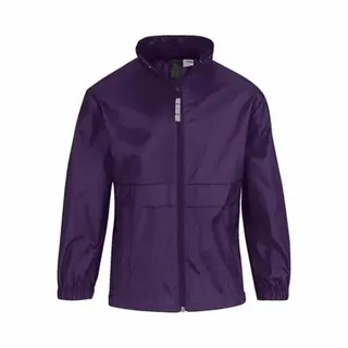 B&C Regenjas - Kinderen - Paars - Sirocco Windjas - Nylon 134/146 Paars