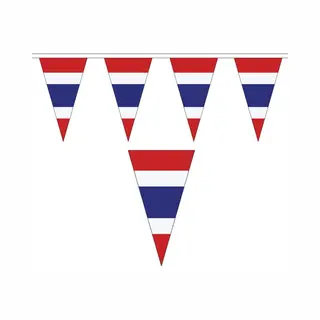 Thailand Vlaggetjes Vlaggenlijn Slinger - 500 Cm - Polyester - Binnen/buiten - Versiering/feestartikelen