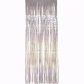 Smiffys Folie Deurgordijn Versiering - Transparant - 244 X 91 Cm - Glitter And Glamour Wanden - Grote Oppervlakten Maken In Glitter Folie