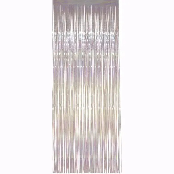 Smiffys Folie Deurgordijn Versiering - Transparant - 244 X 91 Cm - Glitter And Glamour Wanden - Grote Oppervlakten Maken In Glitter Folie thumbnail