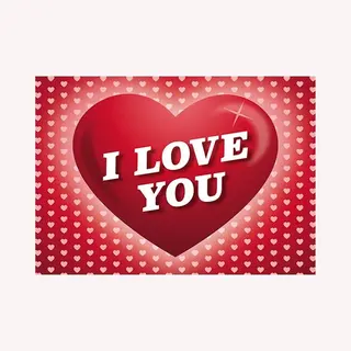 Bellatio Decorations I Love You Postkaart/ansichtkaart/wenskaart - Valentijnsdag Producten - Valentijnskaart/Moederdag