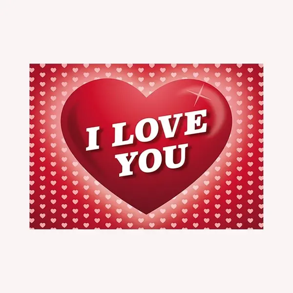 Bellatio Decorations I Love You Postkaart/ansichtkaart/wenskaart - Valentijnsdag Producten - Valentijnskaart/Moederdag thumbnail