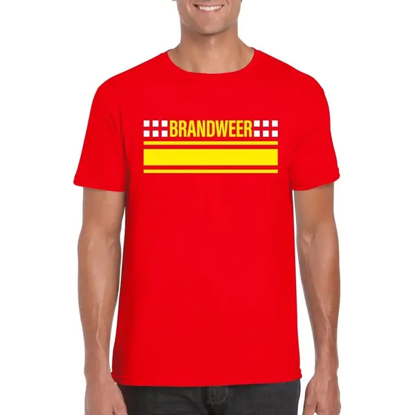 Bellatio Decorations Brandweer Logo Rood T-shirt Voor Heren - Hulpdiensten Verkleedkleding Xxl thumbnail