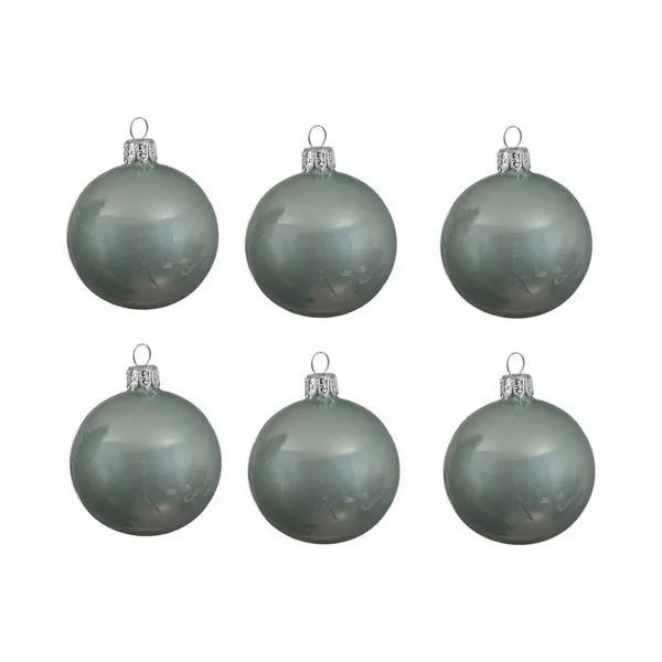 Decoris Kerstballen - 6x St - Mintgroen - D8 Cm - Glas - Kerstversiering thumbnail
