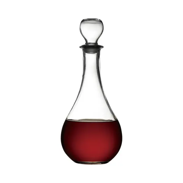 Wijn/water Karaf - Transparant - 1, 2 Liter - Glas - Waterkaraf - Schenkfles Met Stop - Schenkflessen/karaffen Met Stop thumbnail