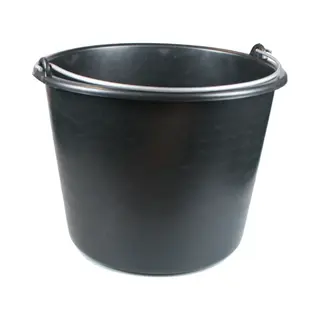Bouwemmer - 20 Liter - Emmer Met Metalen Hengel - Huishoudemmer - Zwart