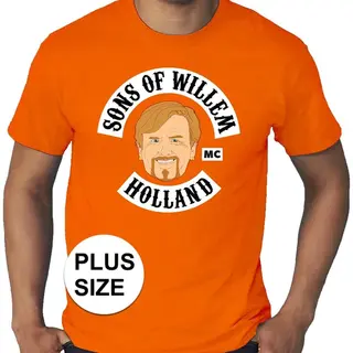 Bellatio Decorations Grote Maten Sons Of Willem Holland Oranje Shirt - Grote Maten T-shirt - Koningsdag Kleding Xxxl