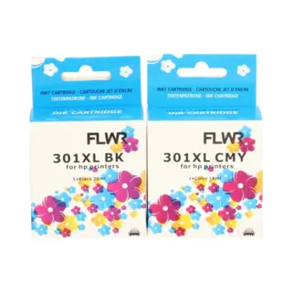 Flwr Multipack Inktcartridges Voor Hp 301XL - Premium Huismerk Hp 301 Inkt - 2x Hp 301 Cartridges (hoge Capaciteit) O.a. Geschikt Voor De Series Hp