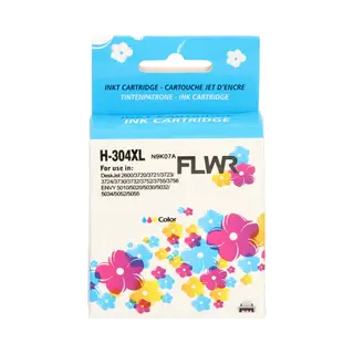 Flwr Inktcartridge Voor Hp 304XL Kleur - Premium Huismerk Hp 304 Inkt (Kleur - Hoge Capaciteit) O.a. Geschikt Voor Hp DeskJet 3730, Hp DeskJet