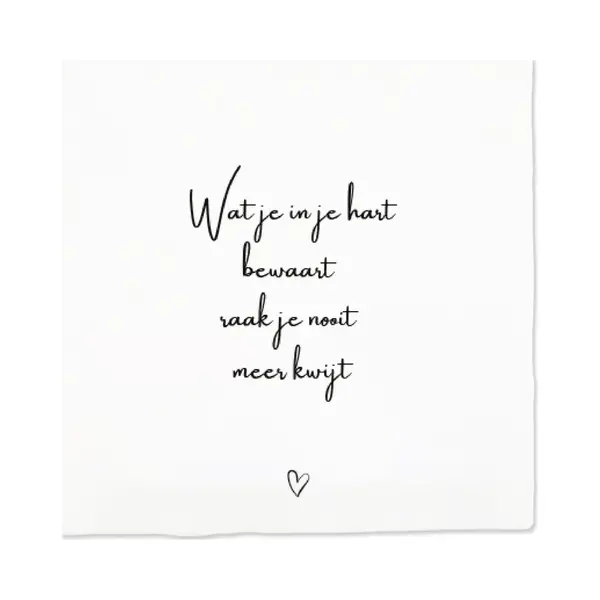 Tegeltje Met De Tekst Wat In Je Hart Bewaart Van Jots - 13x13cm - Wanddecoratie - Spreuktegel - Woonaccessoires - 13x13cm thumbnail