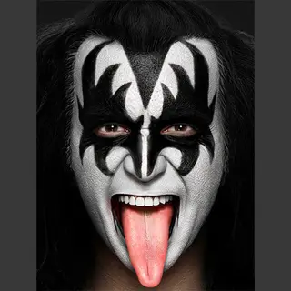 Signs USA Signs-Usa - Muziek Sign - Metaal - Gene Simmons - Kiss - Tongue - 30 X 40 Cm