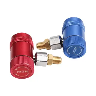 Weber Tools Airco Koppelingen Vul Connectors 1234YF-Airco Koppeling Met Nippels Voor Alle Gangbare 1234YF Auto Koelmiddel Aircosystemen Adapter Set