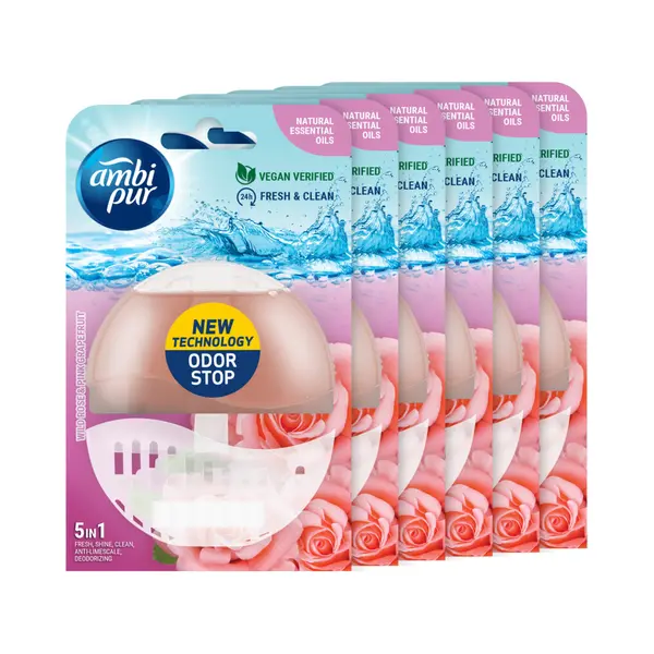 6x Ambi Pur Toiletblok Starterkit 5in1 Wild Rose&Pink Grapefruit thumbnail