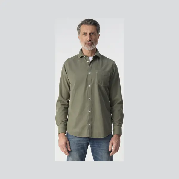 Campbell Casual Overhemd Donkergroen Heren thumbnail