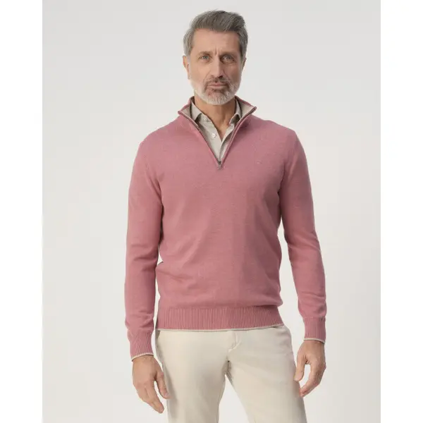 Campbell Trui Pullover Half Zip Sydney 103449 6828 Wild Ginger Dark Red Mannen Maat - Xxl thumbnail