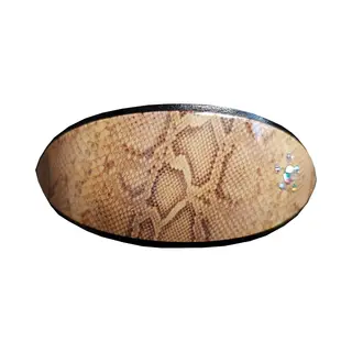Haarsoires Haarspeld Patentspeld 10cm - Ovaal - Slangenprint - Steentjes - Geel - Haarspelden Voor Dames - Haarklem - Haarclip - Haaraccessoires -