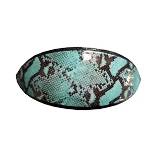 Haarsoires Haarspeld Patentspeld 10cm - Ovaal - Slangenprint - Steentjes - Blauw - Haarspelden Voor Dames - Haarklem - Haarclip - Haaraccessoires -