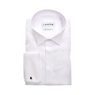 Ledȗb Gala Shirt Wit, Effen