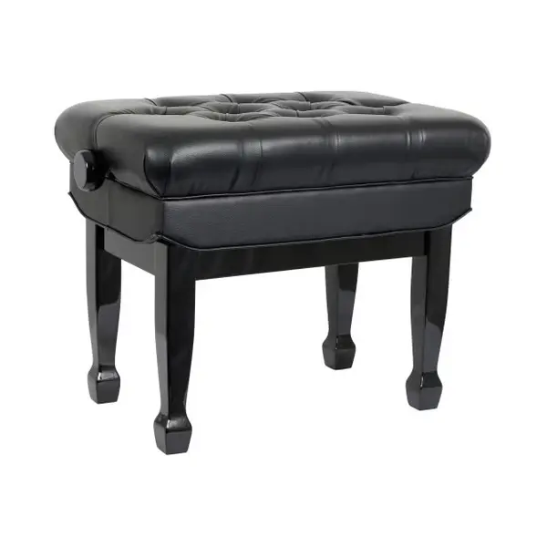 Innox Pb 60BK Pianobank Gloss Zwart, Zwart Kunstleer thumbnail