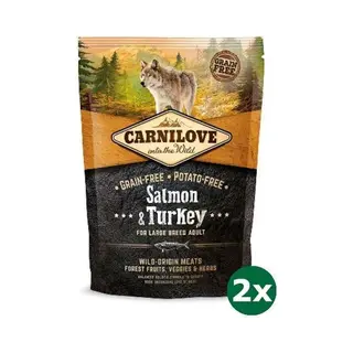 2x1, 5 Kg Carnilove Salmon / Turkey Adult Large Breed Hondenvoer