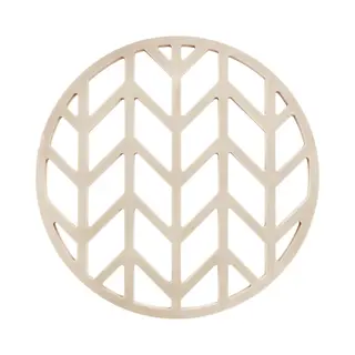 Krumble Pannenonderzetter / Pannenonderzetter Hittebestendig / Pannenonderzetter Siliconen / Pannenonderzettters - Pijlen - Diameter 14 - Beige