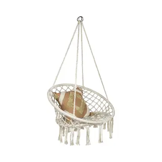 Quvio Hangstoel Bohemian - Hangsalon Voor Binnen En Buiten - Tuinstoel Voor In De Tuin - Schommelzetel - Hangstoel - Schommelstoel - Belastbaar Tot