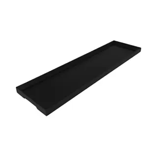 Quvio Dienblad - Serveerplank - Borrelplank - Houten Lade - Rechthoekig - Kaarsenplateau - Langwerpig - Decoratief - Zwart - Hout - Houtnerf - 19 X 66