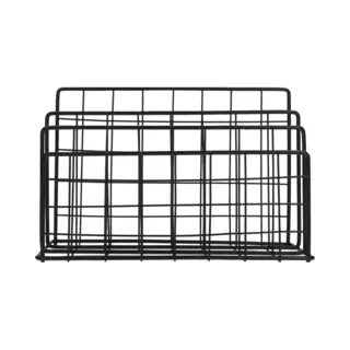 Quvio Tijdschriftenrek - Tijdschriften Organizer - Boekenrek - Tijdschriftenrek Voor Op Bureau - Tijdschriftenhouder - Draadstaal - 3 Vakken - Metaal