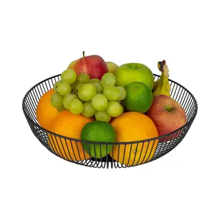 Quvio Fruitschaal - Fruitmand - Metalen Fruitschaal - Serveerschaal - Schalen - Fruit Organizer - Opbergmand - Decoratieve Schaal - Metaal - 28 X 28 X
