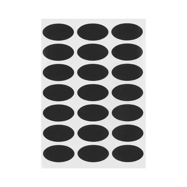 Quvio Krijtstickers - Ovaal - Set Van 105 - 5 Vellen - Krijtbord Stickers - Schoolbord Stickers - Keukenlabel - Keukenetiketten - Kruidenlabels - Voor thumbnail