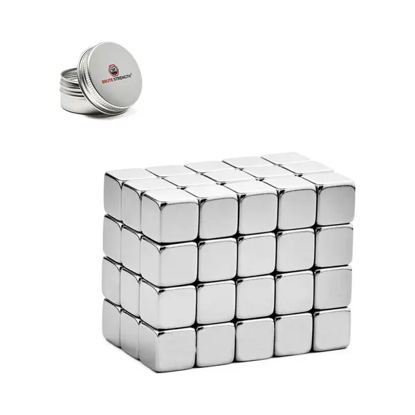 Brute Strength - Super Sterke Magneten - Vierkant - 10 X 10 X 10 Mm - 60 Stuks - Geschikt Voor Radiatorfolie - Neodymium Magneet Sterk - Magneten thumbnail