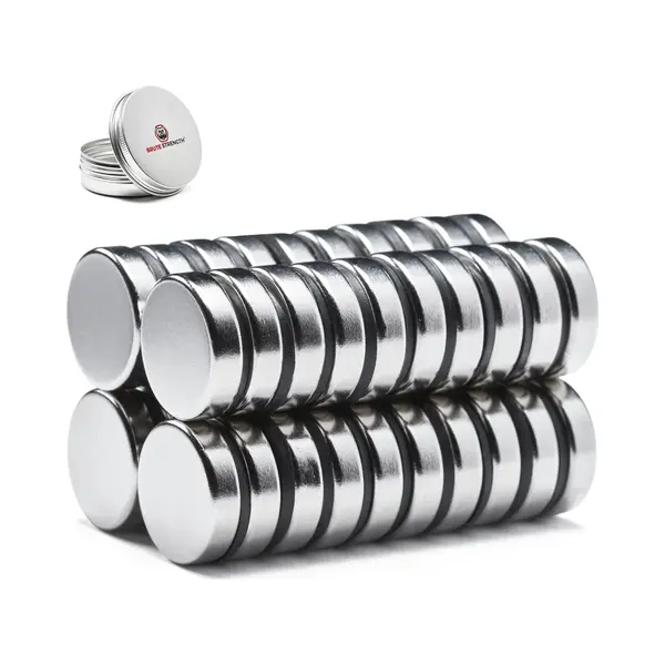 Brute Strength - Super Sterke Magneten - Rond - 20 X 5 Mm - 40 Stuks - Geschikt Voor Radiatorfolie - Neodymium Magneet Sterk - Magneten Koelkast - thumbnail