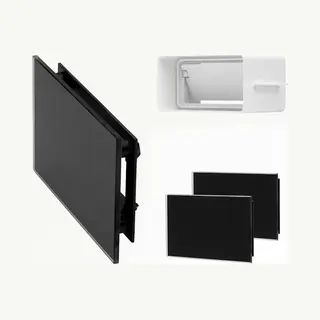 Sunshower Ventilatierooster T.b.v. Pure, Pure Duo, Pure Xl, Deluxe 2 Stuks 15x9cm Black