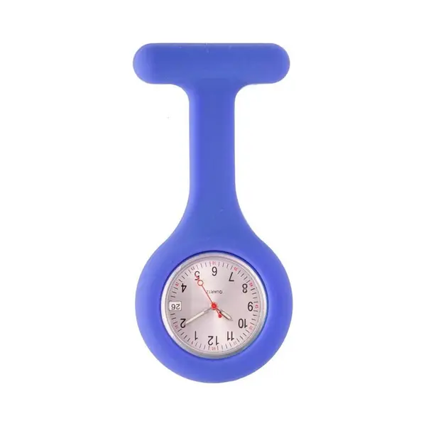 Hospitrix Siliconen Verpleegster Horloge Met Quartz Uurwerk Datum Donkerblauw- Siliconen Horloge - Zusterhorloge - Glow In The Dark Wijzers - Verpleegster thumbnail