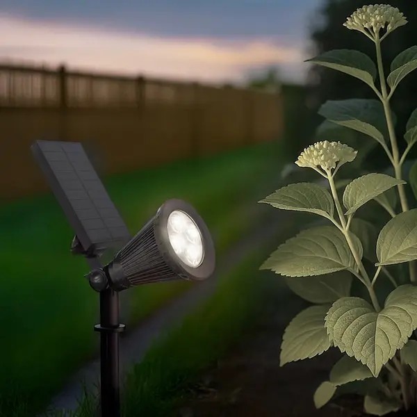 RexTech Solar Buitenlamp - Prikspot 'Highlight' - Koud Wit Licht - Voor Wandmontage Of Grondspies - Tuinverlichting Op Zonne-energie thumbnail