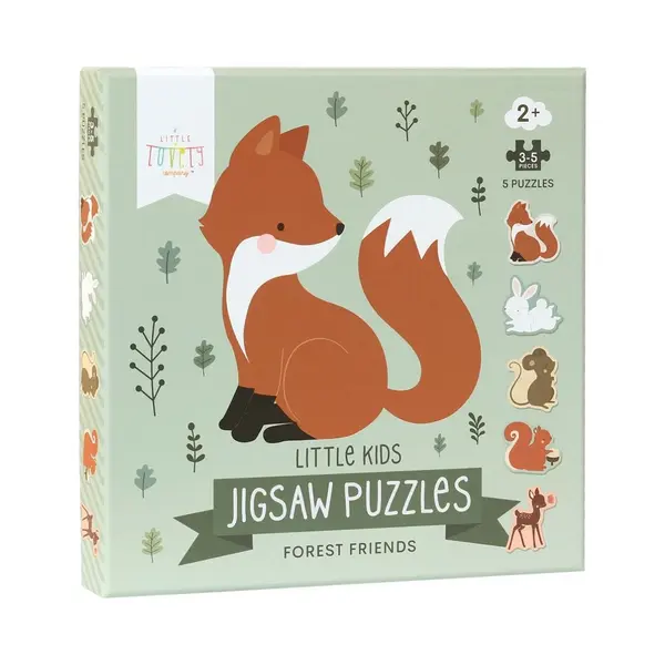 A Little Lovely Company PGPUFF05 Legpuzzel 3 stuk(s) Dieren thumbnail