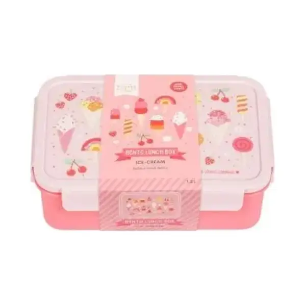 A Little Lovely Company Bento Lunchbox Designs - Brotdose, Brotdose, Frühstücksbox, Snackbox Für Kinder (weiches Rosa) thumbnail