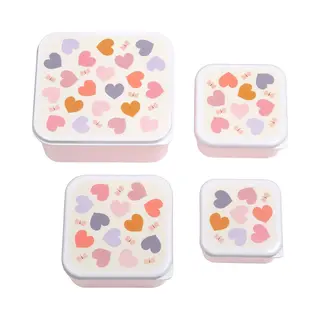 A Little Lovely Company - Lunch & Snack Box Set - Hartjes