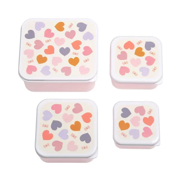 A Little Lovely Company - Lunch & Snack Box Set - Hartjes thumbnail