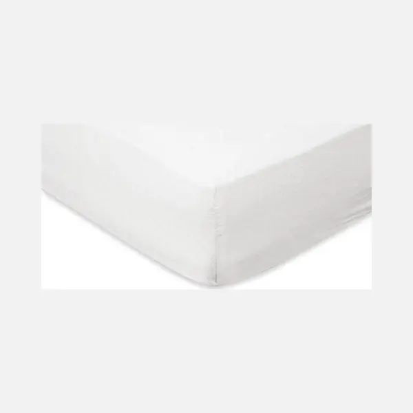 Molton Hoeslaken - Katoen - Stretch - 140x200cm - Wit - Matrasbeschermer - Matrashoes thumbnail