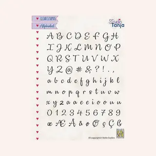 Nellie's Choice Clear Stamps Alfabet - Stempel Letters & Cijfers Voor Kaarten Maken
